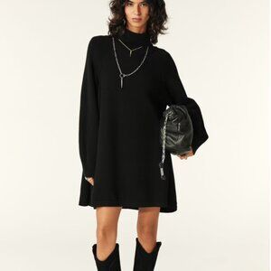 New ba&sh MEDEE Black Oversized Sweater Dress in Small, New w/ tags
